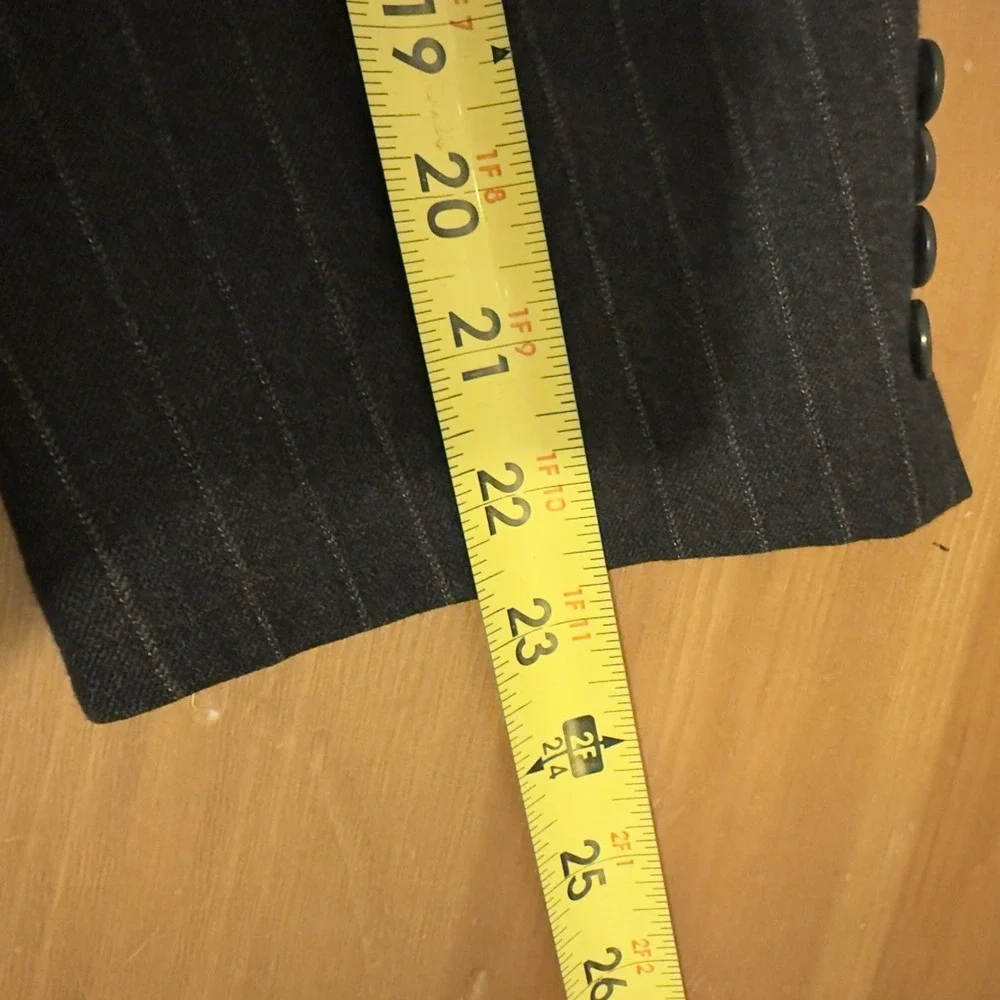 Christian Dior Monsieur Jacobson's Men's‎ Wool Dark Gray Tan Stripe Suit Jacket